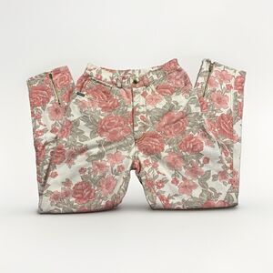 FORCE Women's 26W Floral Skinny Jeans Light Wash Cotton Denim 5-Pocket Zipper